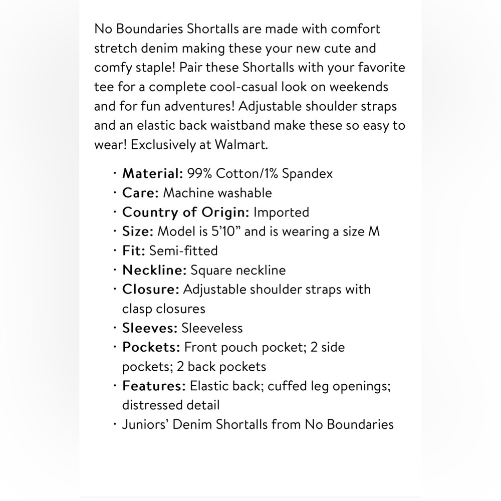 No Boundaries Overall Shorts - Picture 8 of 12